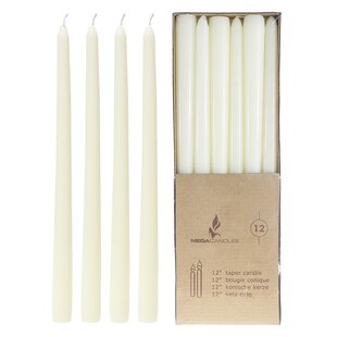CAPPUCCINO Dinner Bistro Candles Tapered 18cm Long Smoke Free by Xsell® NEW 