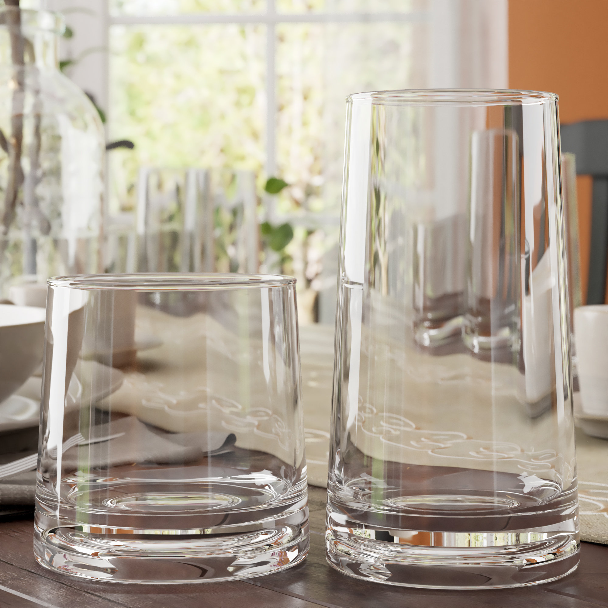 dinner glassware