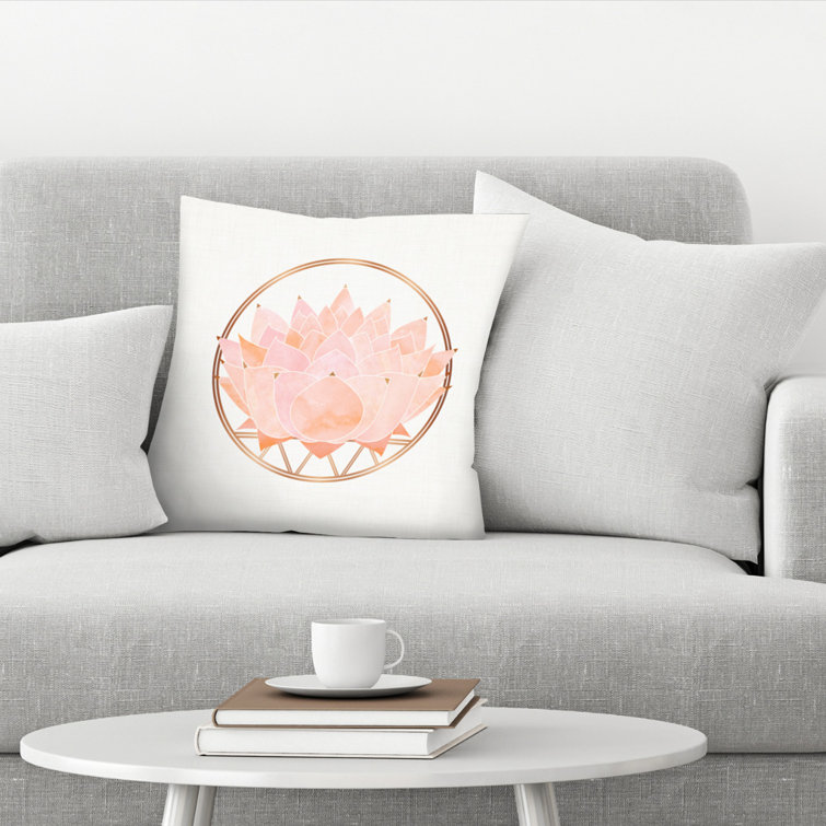 peach couch pillows