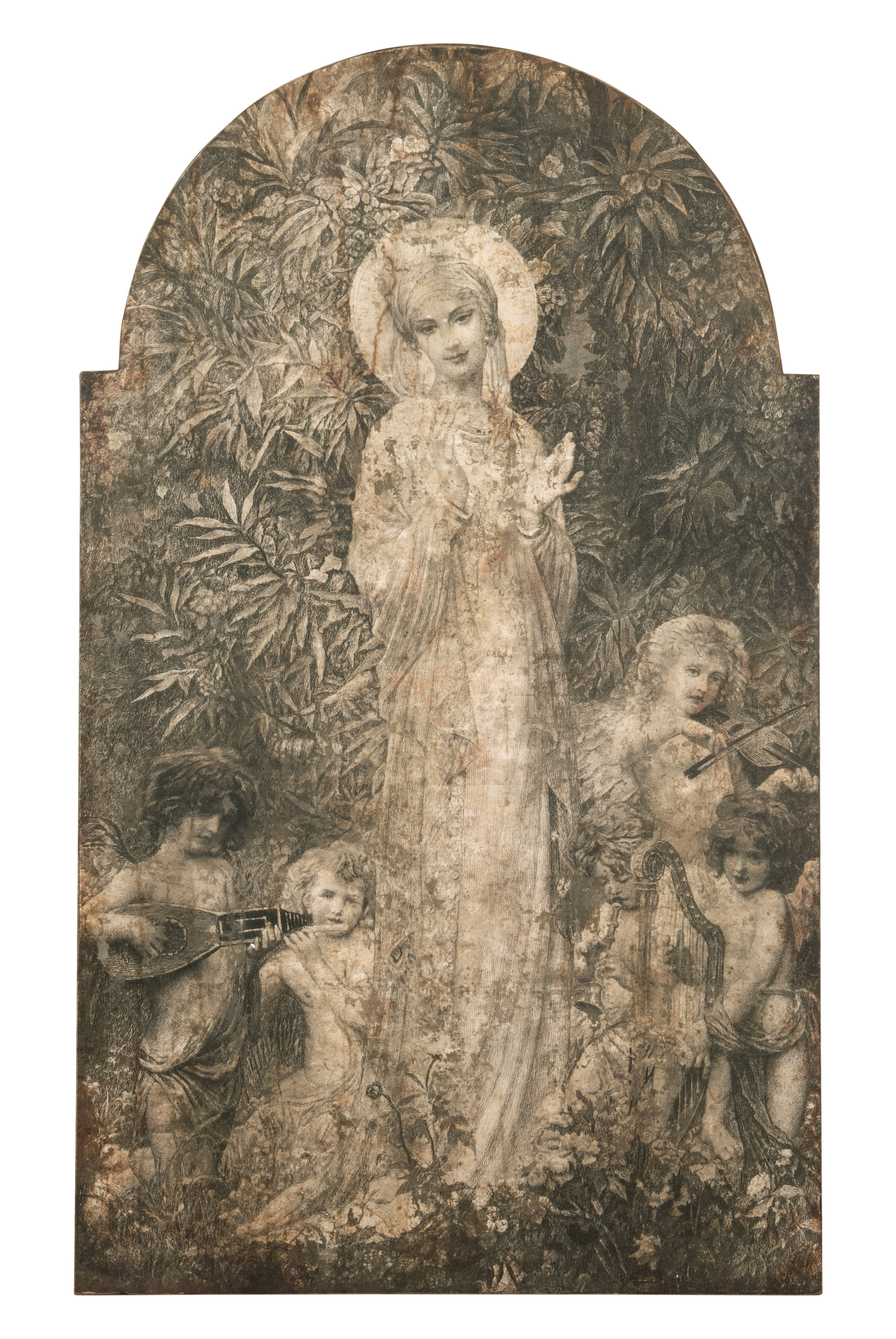 Astoria Grand Vintage Reproduction Of Lady In The Garden Image Wall Decor Photograph On Wood Reviews