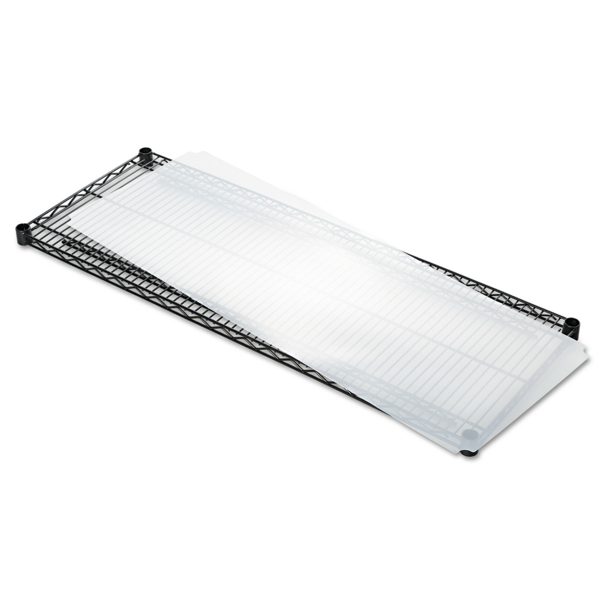 Alera 48" W x 18" D Shelf Liners for Wire Shelving in Clear Plastic