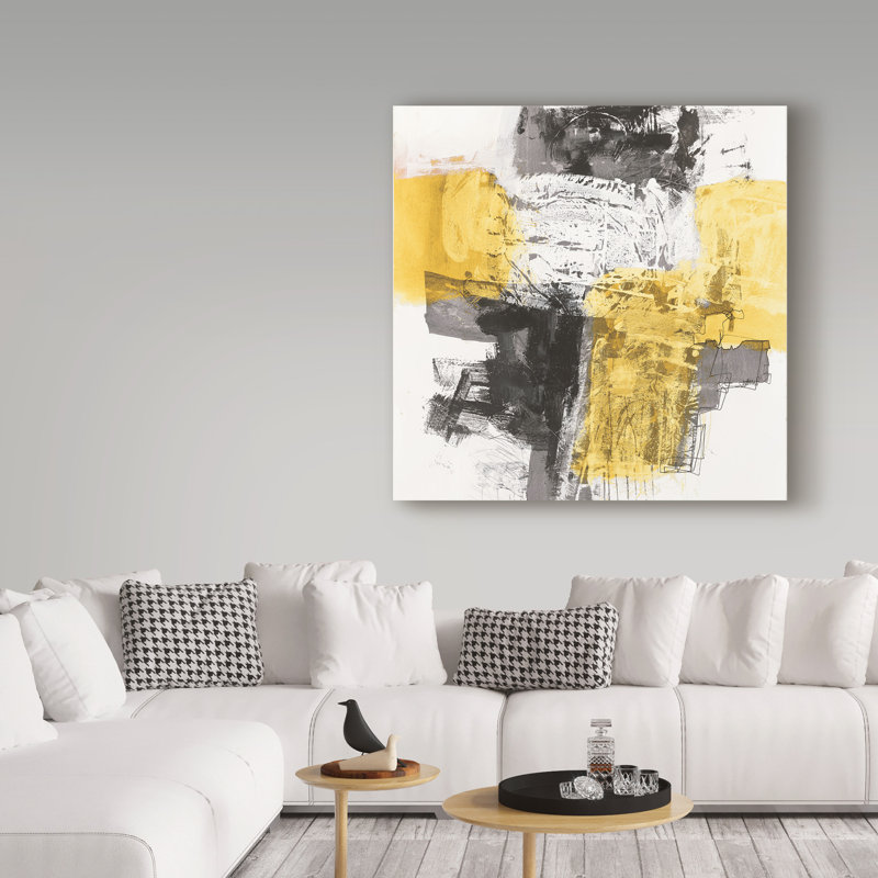 Orren Ellis Action I Yellow And Black Sq By Jane Davies Acrylic