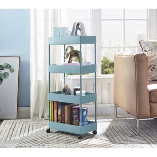 Details about   Home Office 2-Tier Storage Rolling Cart Trolley w/Lockable Wheels Organizer NEW 