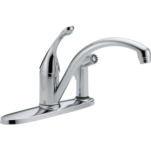 Collins Single Handle Centerset Kitchen Faucet with Spray