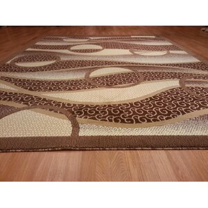 Hand-Carved Beige Area Rug