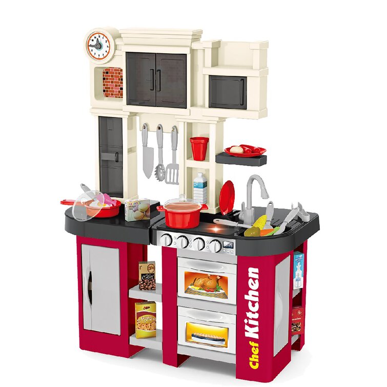Kids Kitchen Playsets With %E2%80%9CWindow%E2%80%9D And Running Water Toys For Kids 