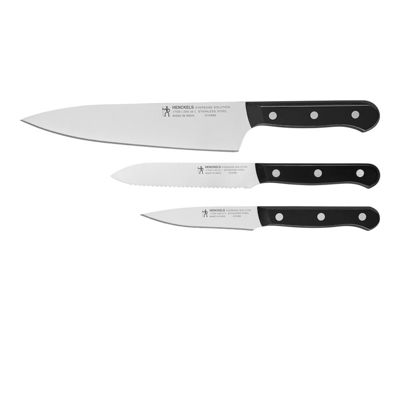 Henckels International Everedge Solution 3 Piece Assorted Knife Set Reviews Wayfair