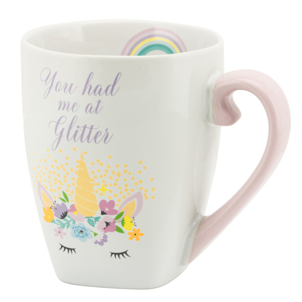 Ebern Designs Kanter You Had Me At Glitter Unicorn Coffee Mug