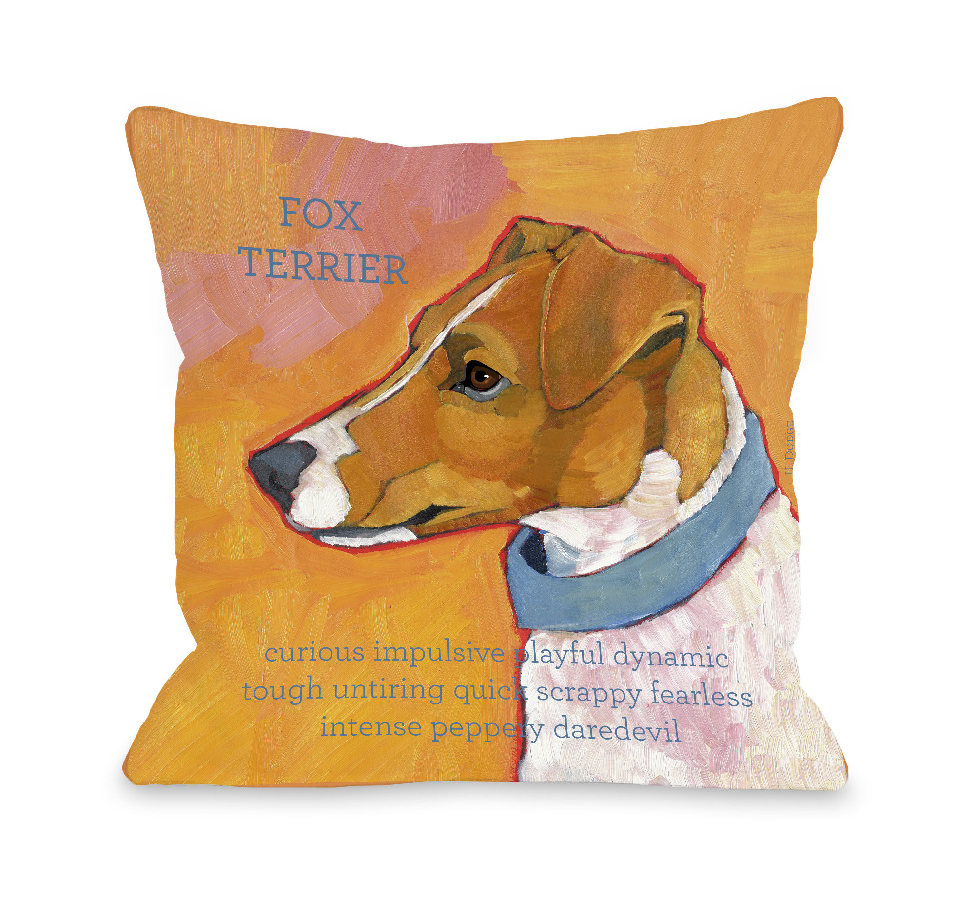 Winston Porter Kaelan Fox Terrier Throw Pillow Wayfair