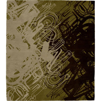 Modern Rugs Flagstone Hand Tufted Wool Tangerine Area Rug Wayfair
