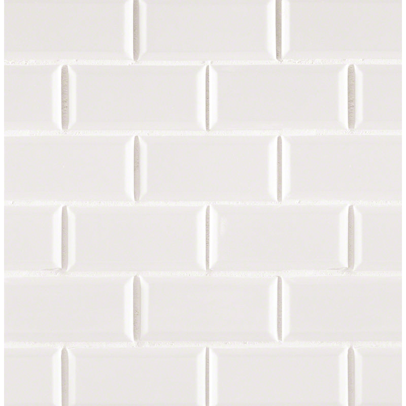 Msi Staggered Beveled 2 X 4 Porcelain Subway Tile In White Staggered Beveled 2 X 4 Porcelain Subway Tile In White