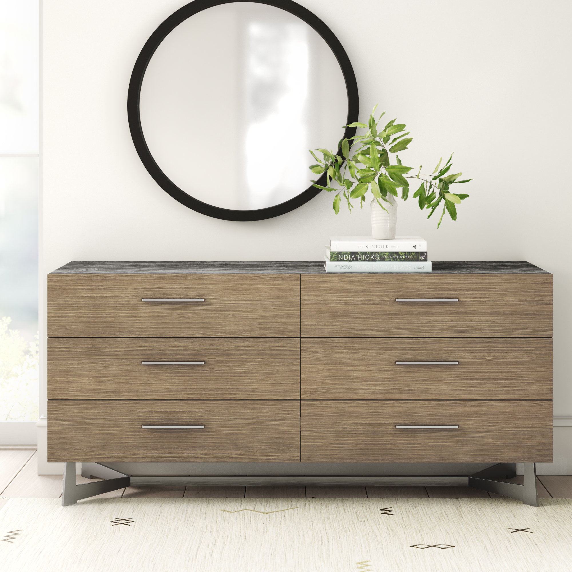 Raylee 6 Drawer Double Dresser Reviews Allmodern