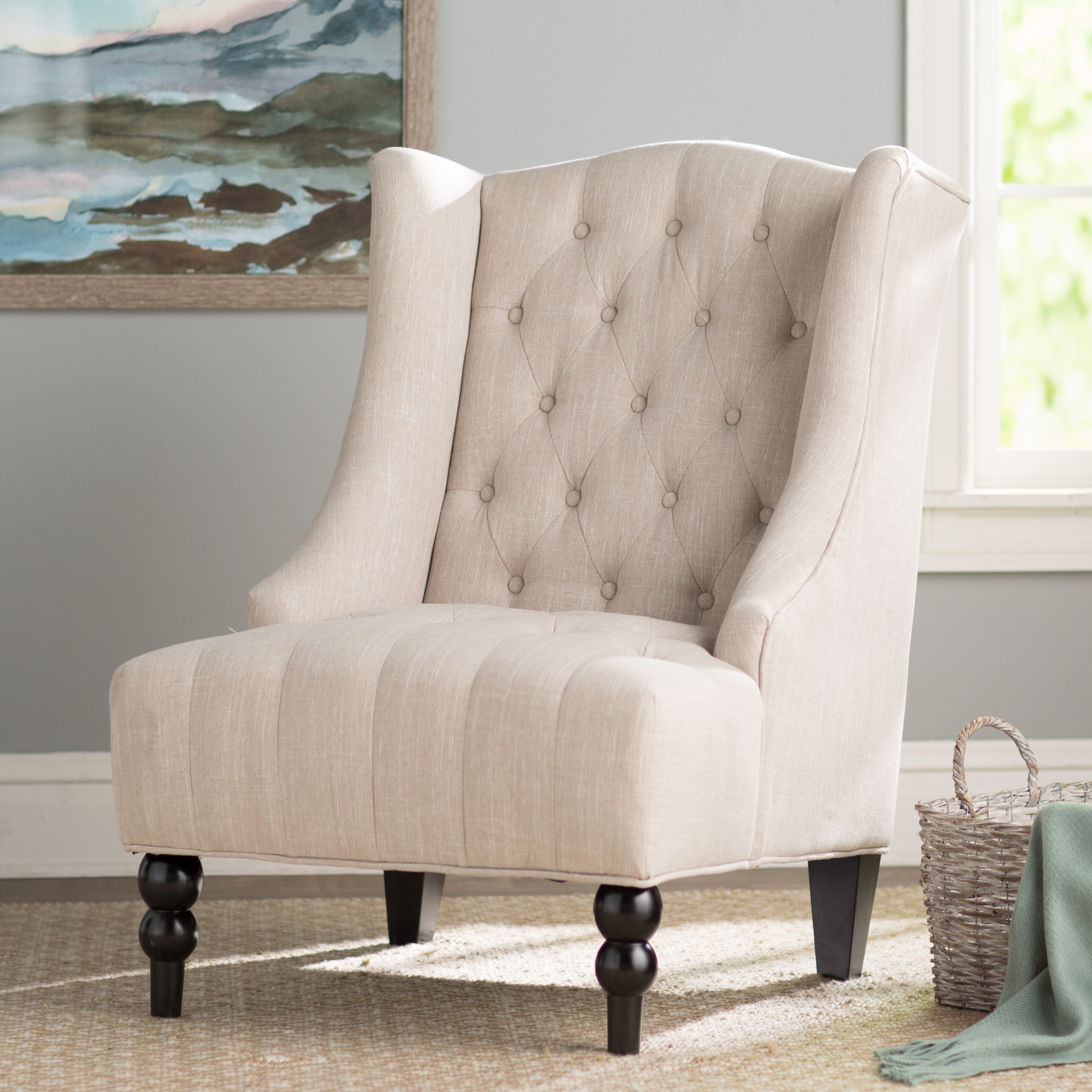 Danni-Lee 27.6” Wide Tufted Wingback Chair