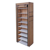 10 Tier Portable Single Shoe Boot Closet Rack Shelf Storage Organizer Cabinet 