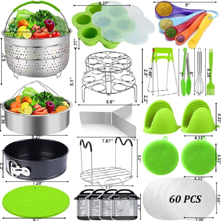 For Instant Pot Accessories Set 6 qt 8 Quart Pressure Cooker W/Steamer Basket US