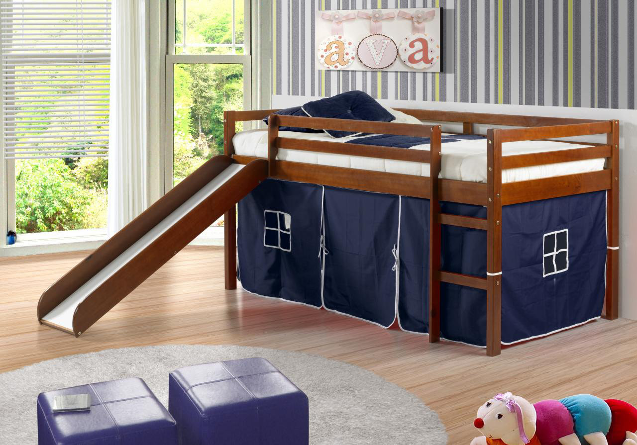 twin bed with slide