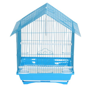 House Top Style Small Parakeet Cage With Food Access Doors
