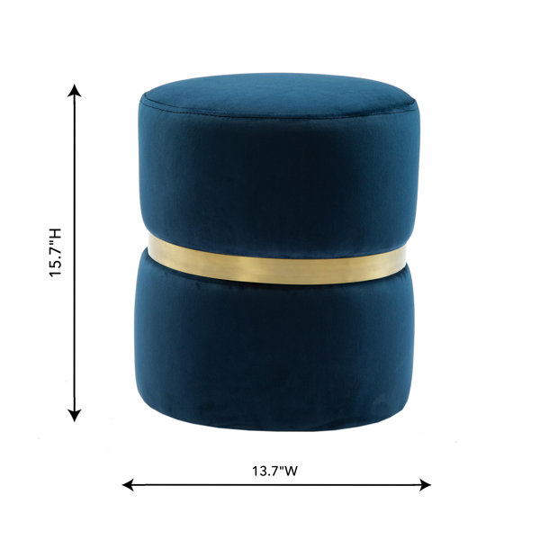 Macgregor 13 7 Velvet Round Standard Ottoman Reviews Allmodern