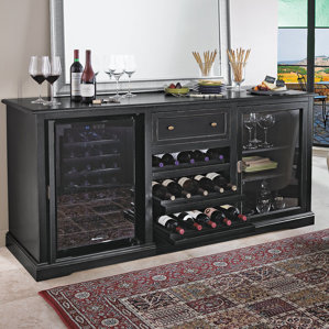 28 Bottle Siena Dual Zone Freestanding Wine Cooler by Wine Enthusiast