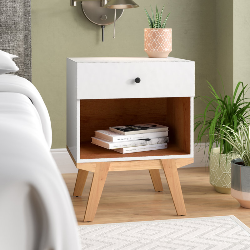 Amoroso 1 - Drawer Solid Wood Nightstand