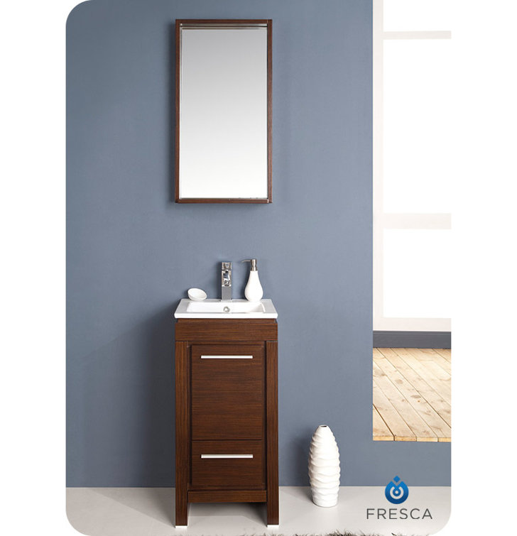 fresca allier 16 single small modern bathroom vanity set with mirror reviews wayfair