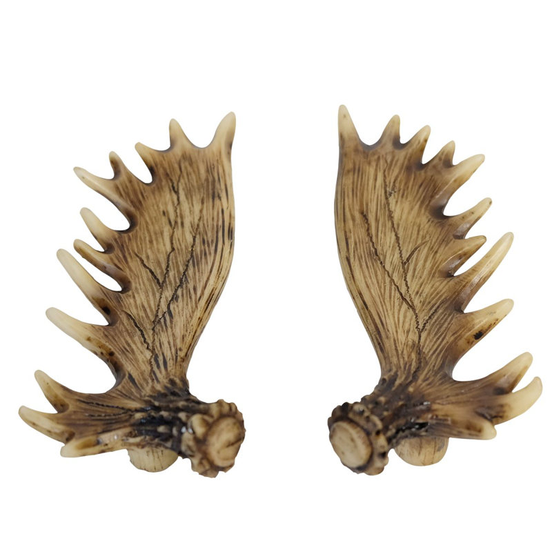 Millwood Pines Alvardo Moose Antler Cabinet 2 Piece Arch Pull