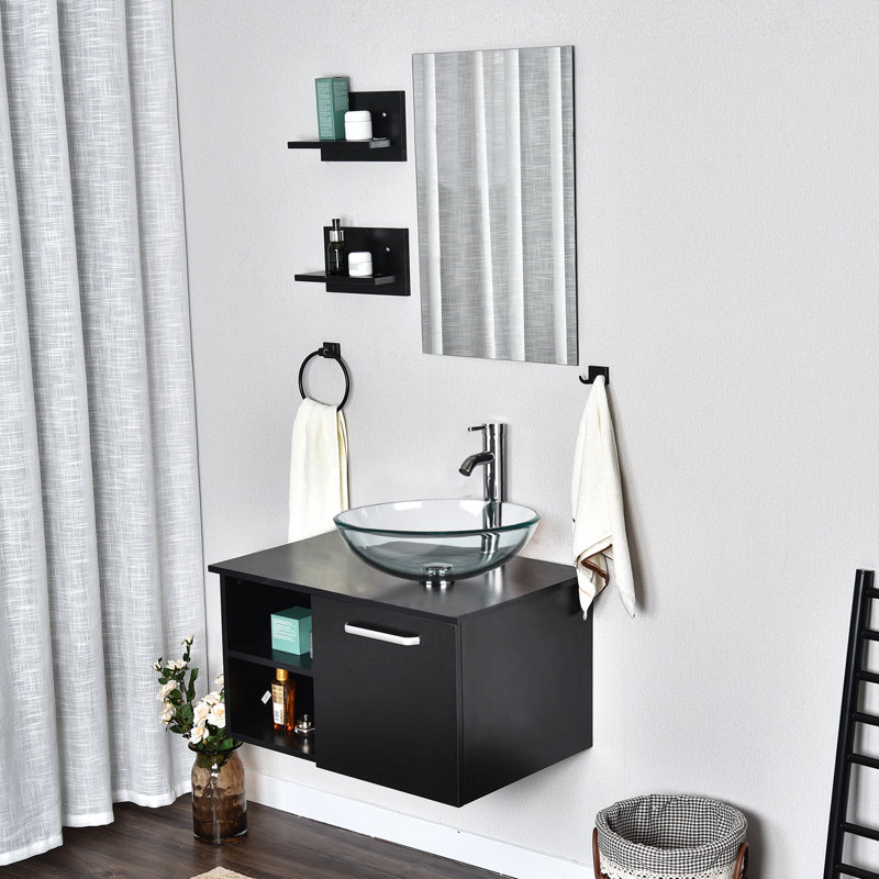 Latitude Run Cruise 28 Wall Mounted Single Bathroom Vanity Set With Mirror Reviews Wayfair