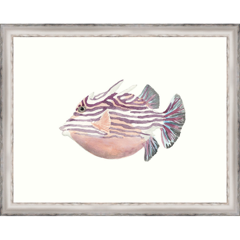 Ashton Wall Decor Llc Watercolor Tropical Fish Ii Framed