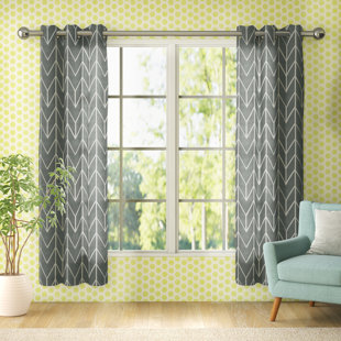 Chevron Blackout Curtains You Ll Love In 2021 Wayfair Grey lined eyelet curtains fusion chevron geometric 66 x 54 (1137). chevron blackout curtains you ll love