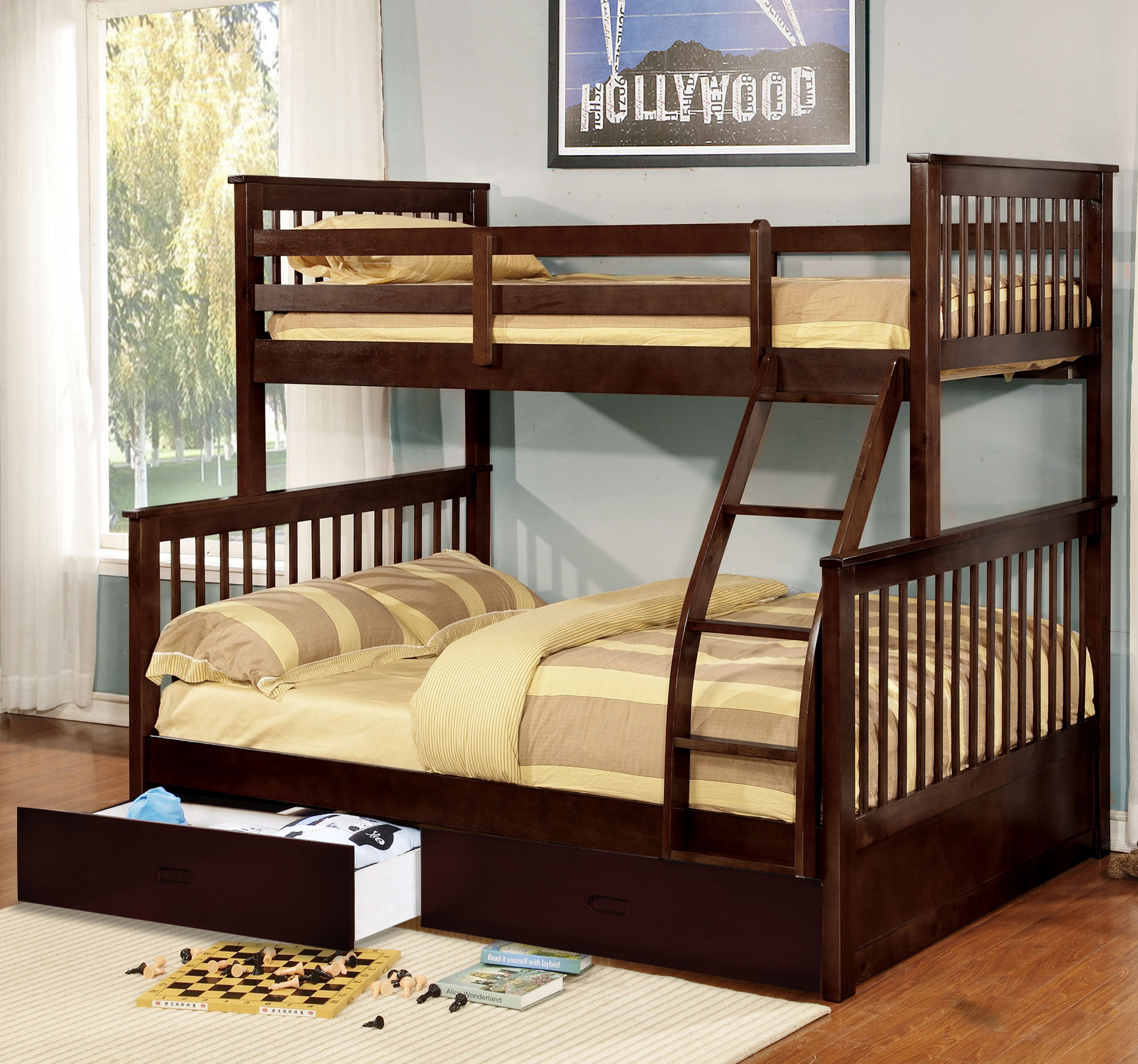 Harriet Bee Aleta Twin Over Full Solid Wood Standard Bunk Bed by ...