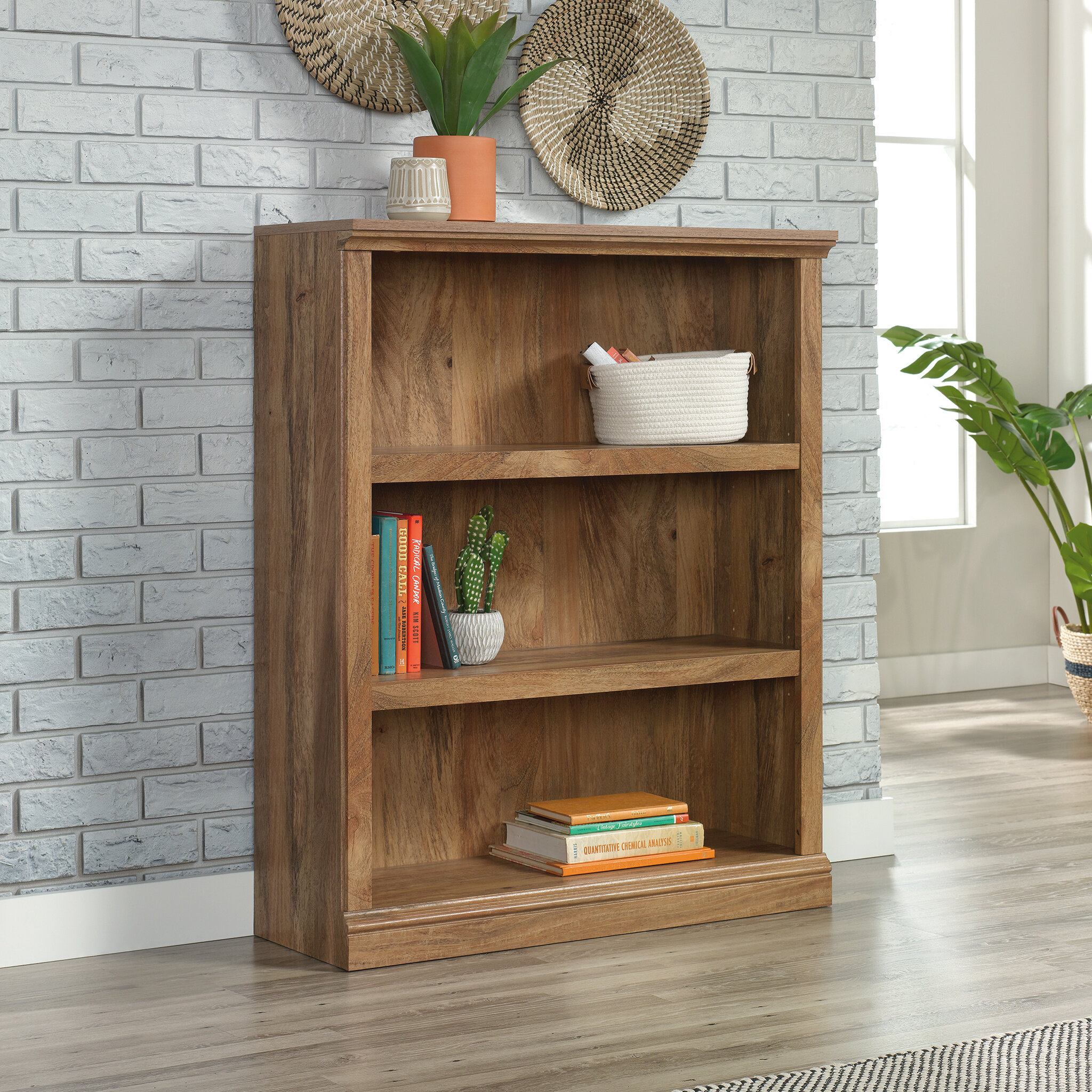 White GOLDFAN Bookcase Bookshelf Steel Shelving Unit Display Free Standing Shelves for Living Room 