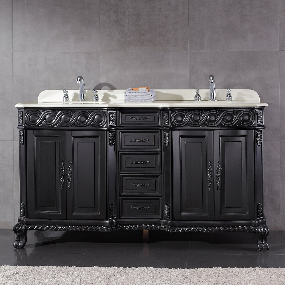 Fleur De Lis Living Onecre 60 Double Bathroom Vanity Set