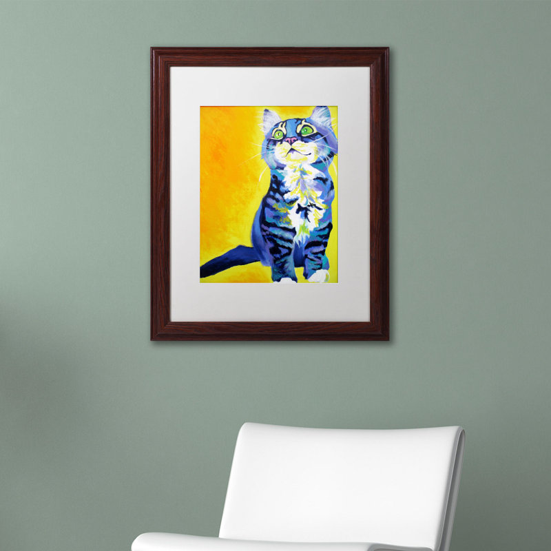 Trademark Art Here Kitty Kitty By Alicia Vannoy Call Framed
