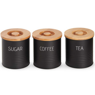 Coffee And Tea Containers Wayfair 3 Piece Coffee Tea Sugar Set