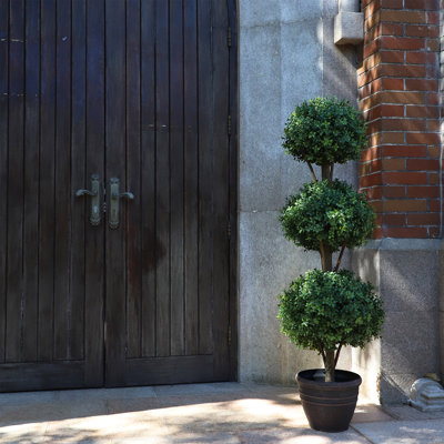 56'' Artificial Boxwood Tree in Pot