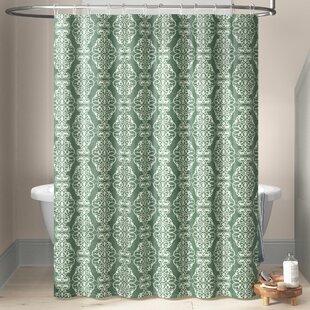 Colorful Paisley Geometric Decor Polyester Fabric Shower Curtain with Hooks 
