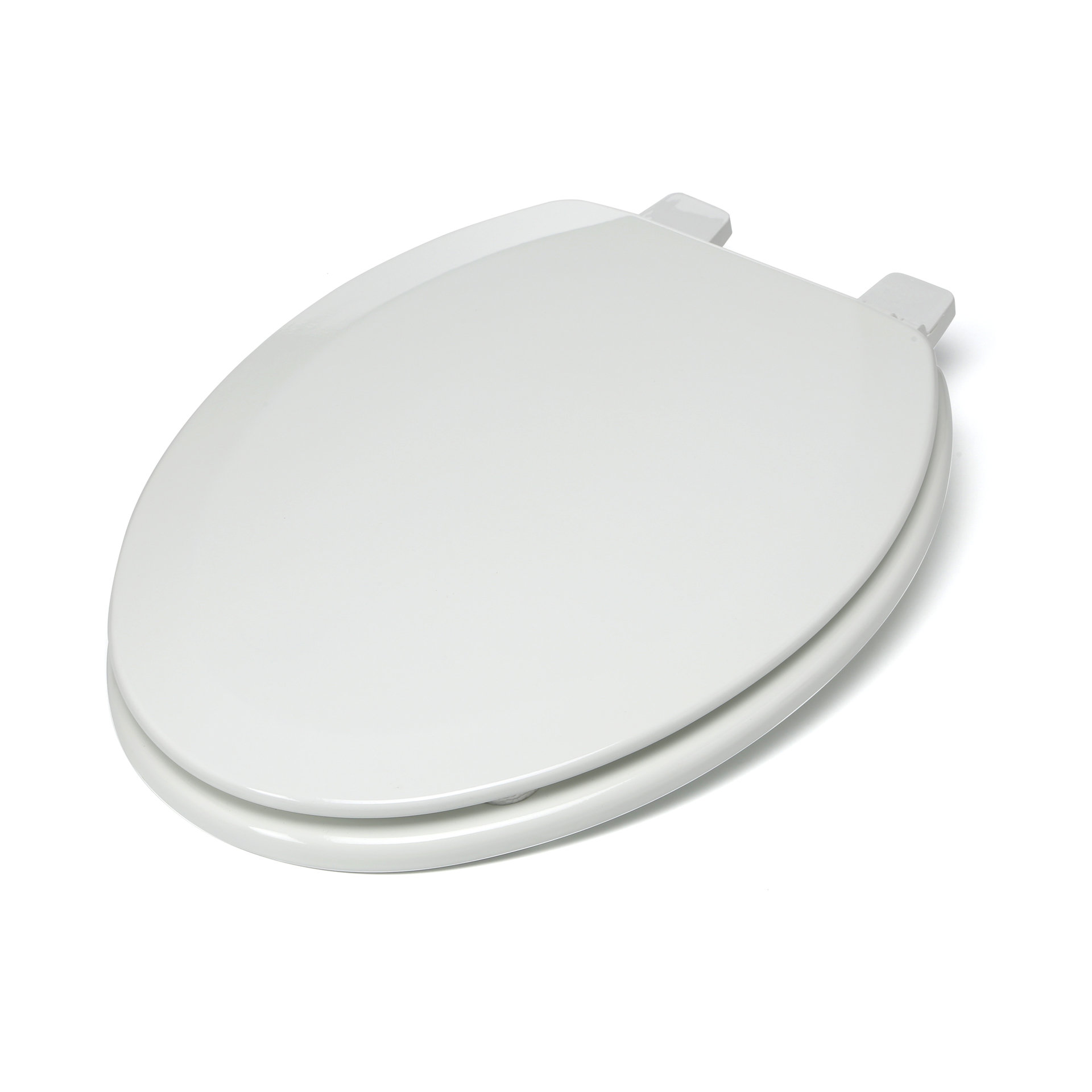 Home & Garden Deluxe Black Round Wood Toilet Seat Adjustable Hinges