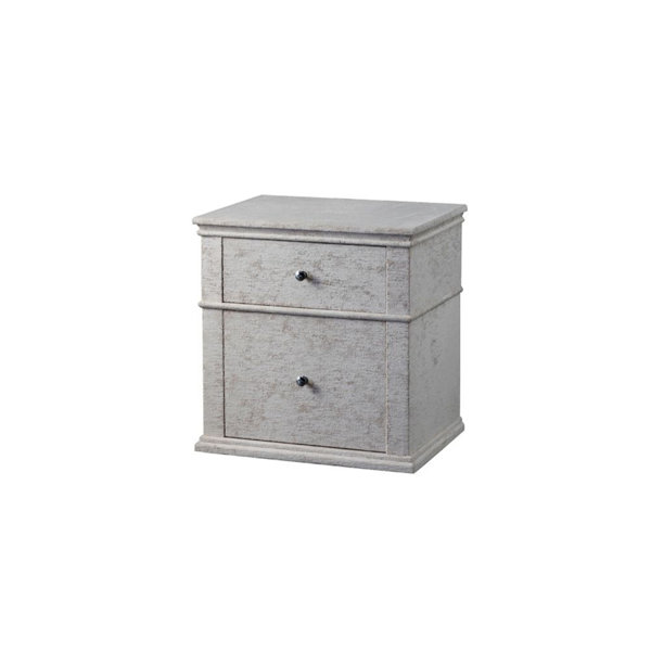 light grey wood nightstand