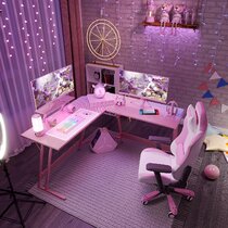 dark pink desk