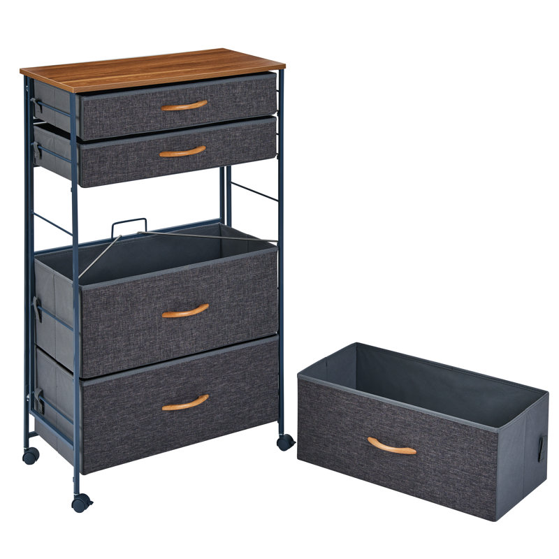 Ebern Designs Sania Fabric 5 Drawer Storage Chest Wayfair