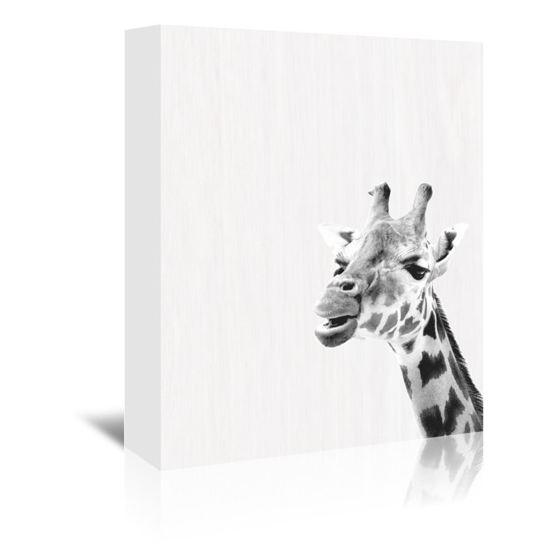 East Urban Home Water Giraffe Graphic Art On Wrapped Canvas Wayfair