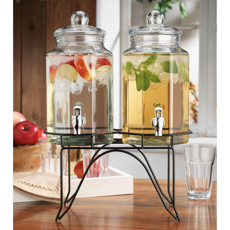 August Grove® Focht 2 Piece Double Beverage Dispenser Set Wayfair