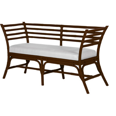 Sydney Wicker Bench David Francis Furniture Color Coffee Brown