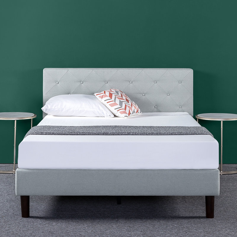 Agnese Tufted Upholstered Low Profile Platform Bed