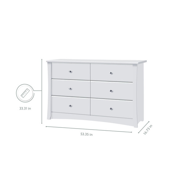 Storkcraft Crescent 6 Drawer Double Dresser Reviews Wayfair