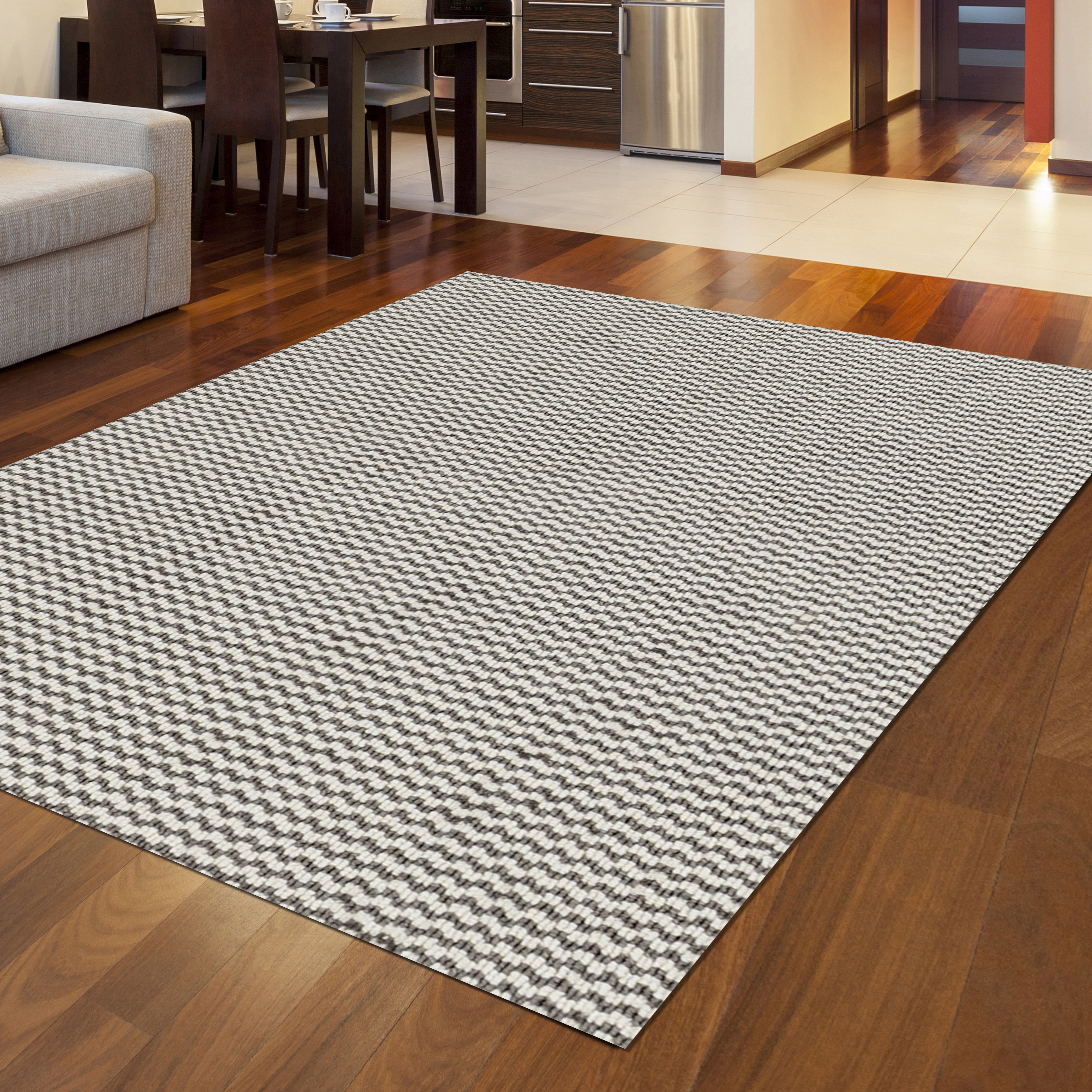 Latitude Run Chevron Hand Knotted Wool Charcoal Rug Wayfair