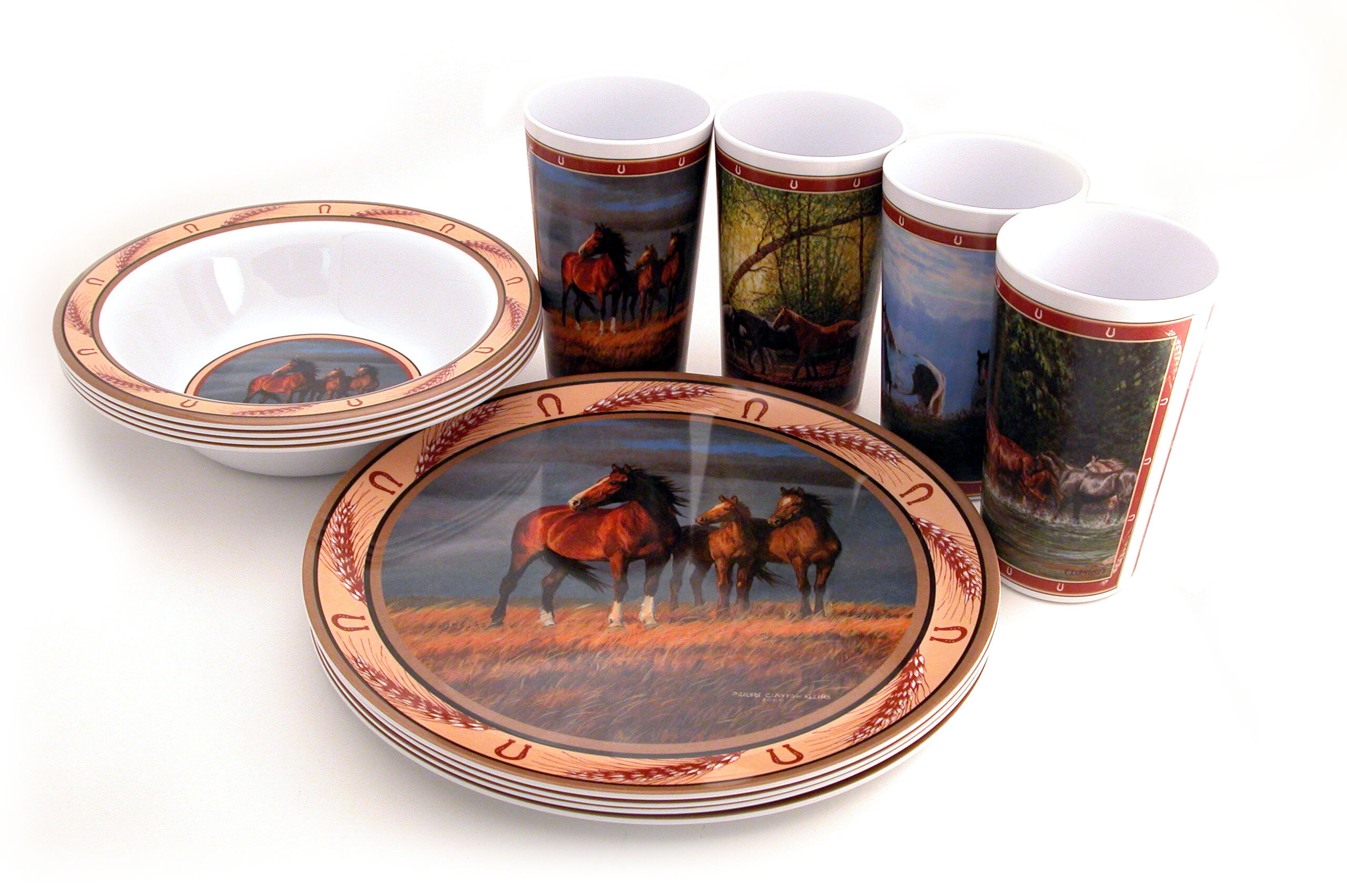 horse dinnerware