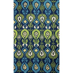 Vera Hand-Hooked Blue Area Rug