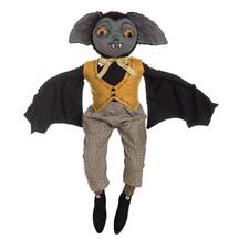 GALLERIE II"-JOE SPENCER 2020 GATHERED TRADITIONS-8" GROVER BAT FABRIC DOLL