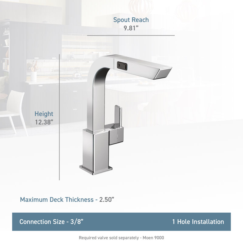 90 Degree Pull Out Single Handle Kitchen Faucet With Duralock